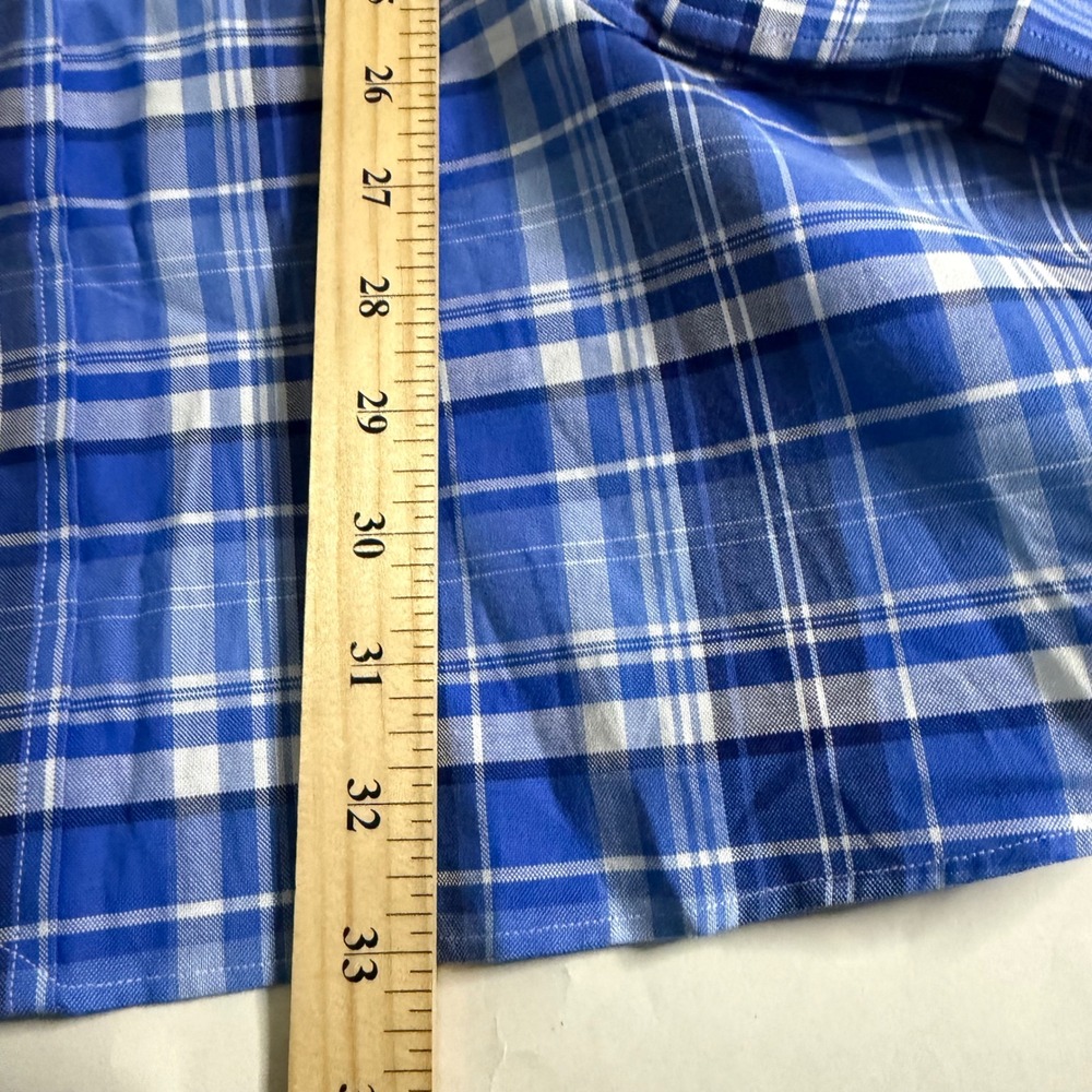 Polo Ralph Lauren Button Down Mens 3XB Blue Plaid Preppy Casual Flesh Pony Logo - Picture 7 of 7